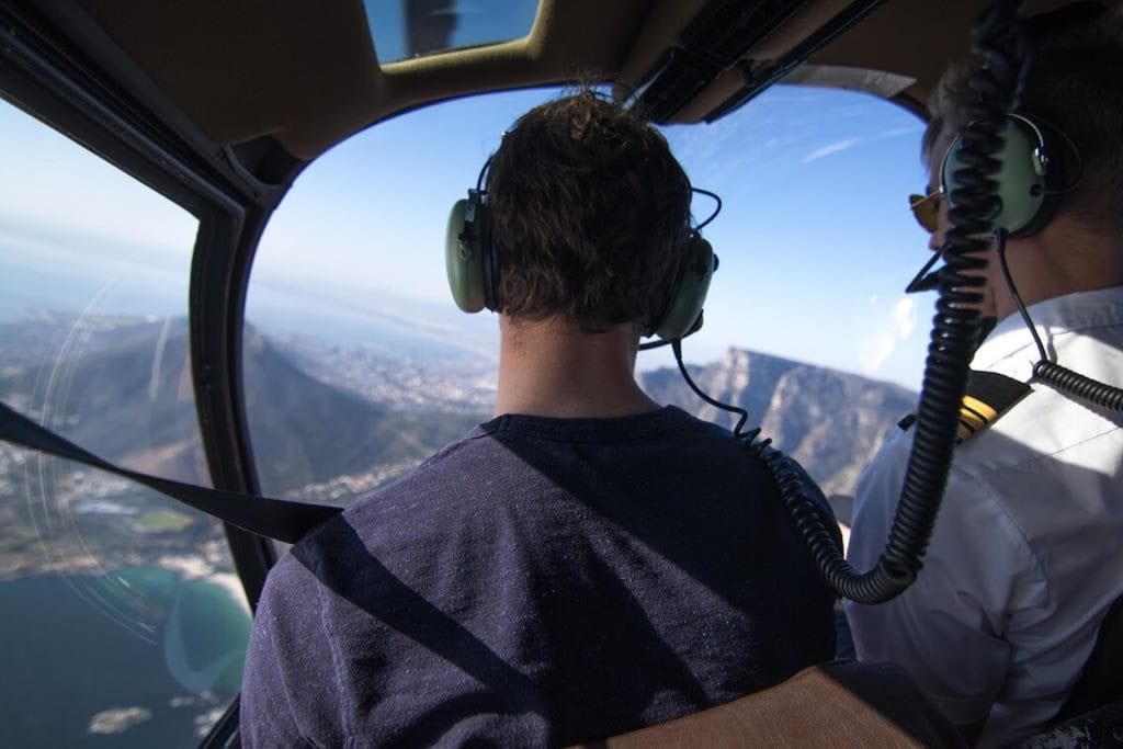 Tour d'hélicoptère au dessus du Cap