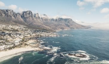 Cape Town vue du ciel en hélicoptère