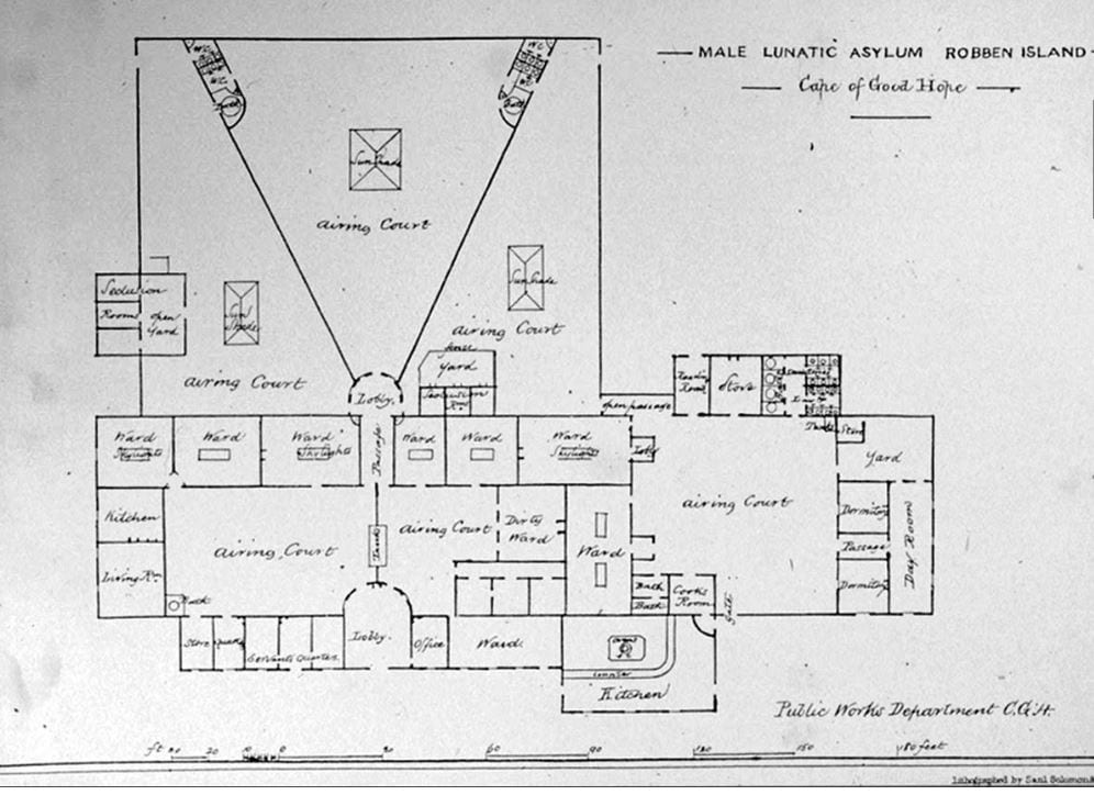 Robben Island ancien asile et hopital
