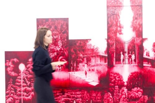 Kunstwerk in het Zeitz MOCAA, Museum voor Hedendaagse Afrikaanse Kunst in Kaapstad