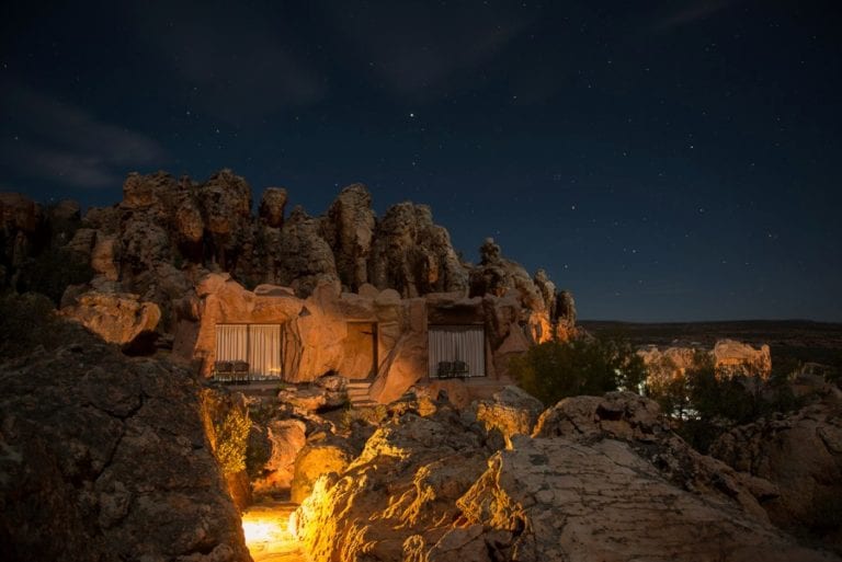 Nuit à la belle étoile dans la réserve de Kagga Kamma - circuit moto SATravellers en Afrique du Sud