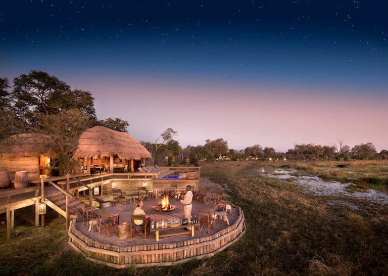 Lodge Safari avec espace boma, piscine - Voyage safari au Botswana en famille - SATravellers