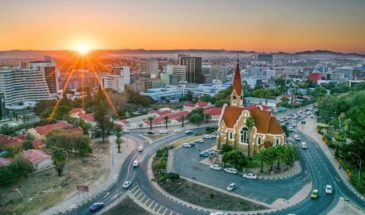 Centre ville de Windhoek en Namibie
