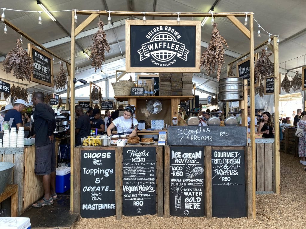 Stands de nourriture au Oranjezicht Food Market