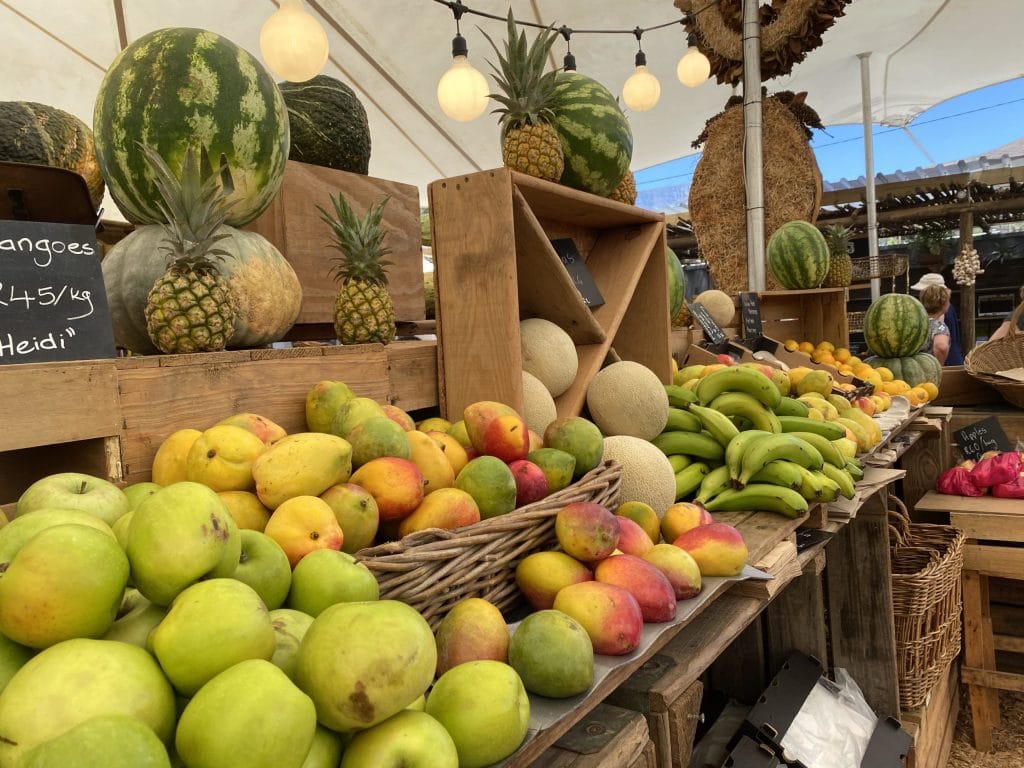 Fruits frais au Oranjezicht Market